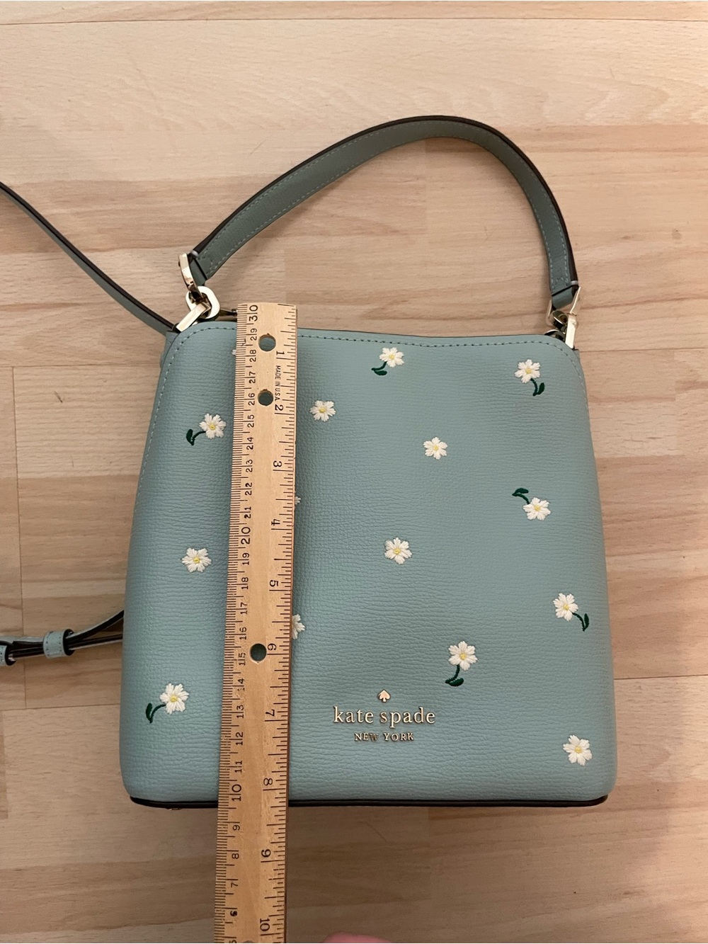 EXCELLENT Kate Spade Daisy Blue Bucket Tote - Crossbody and Small Handle - Picture 13 of 16